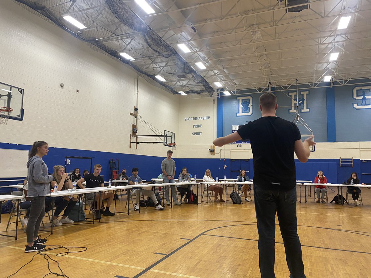 BHSMerrill's tweet photo. Huge shout out to Kevin Atlas for coming to BHS today. He shared his story of overcoming adversity, the loss of his arm at birth, &amp; reaching his dream of playing Division I basketball in the NCAA &amp; professionally in Asia! @BHSGoBigBlue @BrunswickCSD @girlsBwickBBall @BHSMerrill https://t.co/bpeAuQou2Y