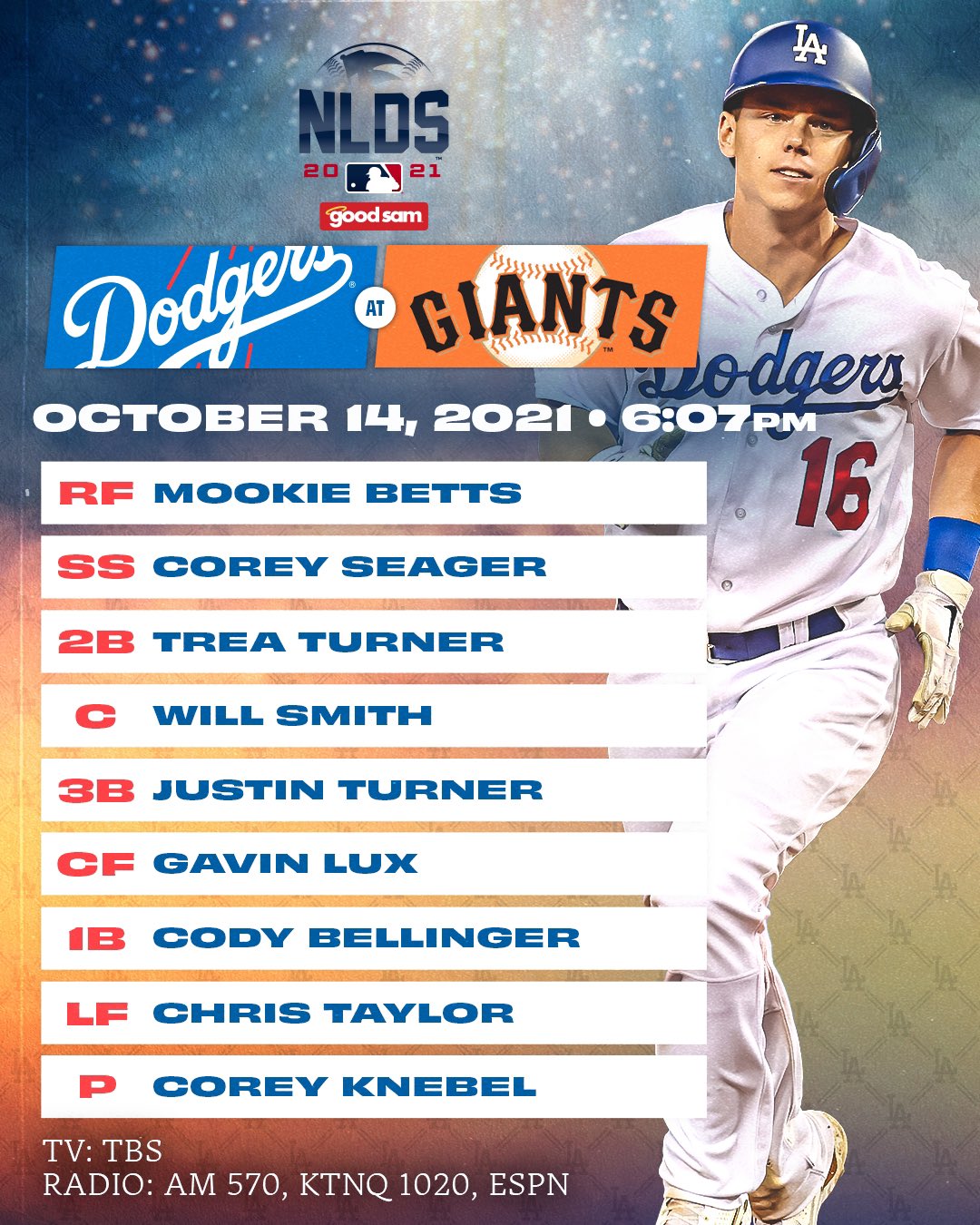 dodgers giants game tonight