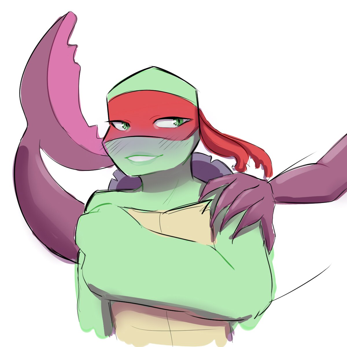 ripe_strawberr1's tweet photo. Maybe I'll draw some FF x Raph....  ┐(￣ヮ￣)┌

#uglysketch #sketch #drawing #raph #tmnt #Xeveraph #XeverxRaph #fanart #femboy #FFxR https://t.co/j8t9Lw1Gxo