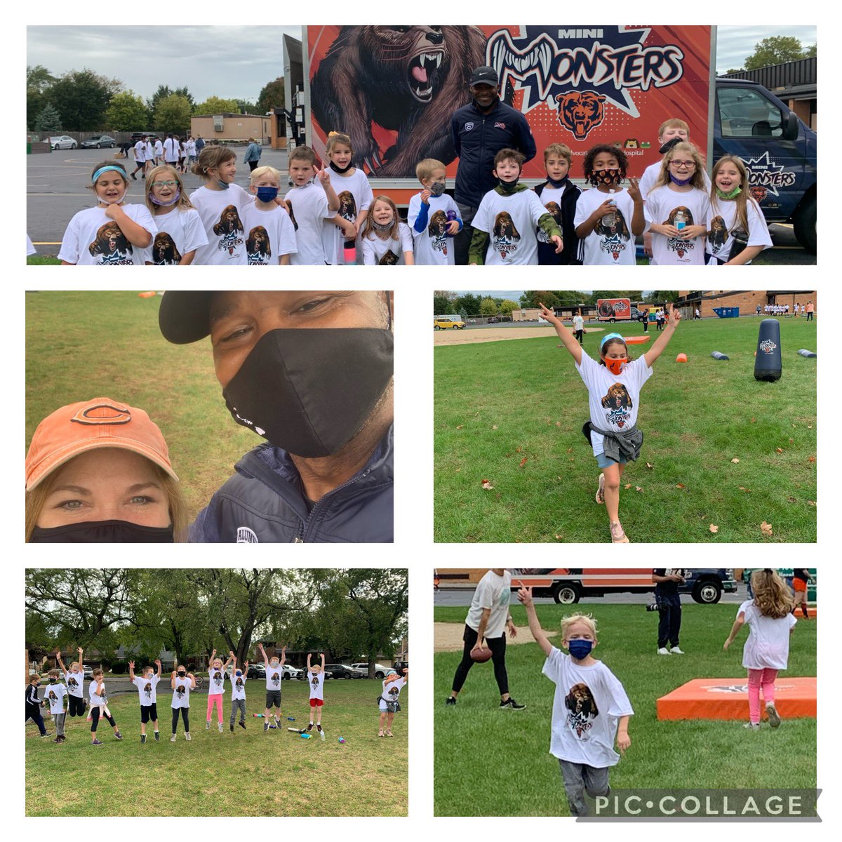 What an incredible experience with the Chicago Bears Mini Monsters and Wendell Davis #JWoodland21 #BeEvergreen
