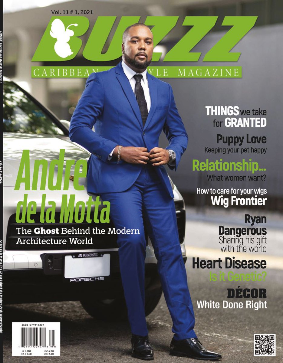 buzzzmagazine's tweet photo. Andre de la Motta is on the cover of the Vol 11 #1 issue of Buzzz Caribbean Lifestyle Magazine. Read our exclusive interview here: https://t.co/igISph4c9R #buzzzmagazine #jamaica #lifestyle https://t.co/LeseG04oC8