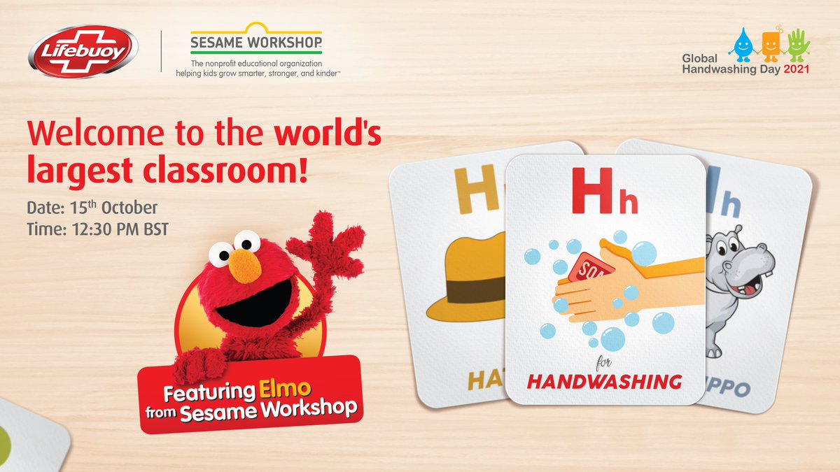 HandwashingSoap's tweet photo. This #GlobalHandwashingDay, join @Lifebuoysoap at the World’s Largest Classroom to relearn the alphabet where H stands for #handwashing! This event will go live on October 15th at 12:30 BST here: https://t.co/bQabG2Ka5I https://t.co/J0wEAfsNtN