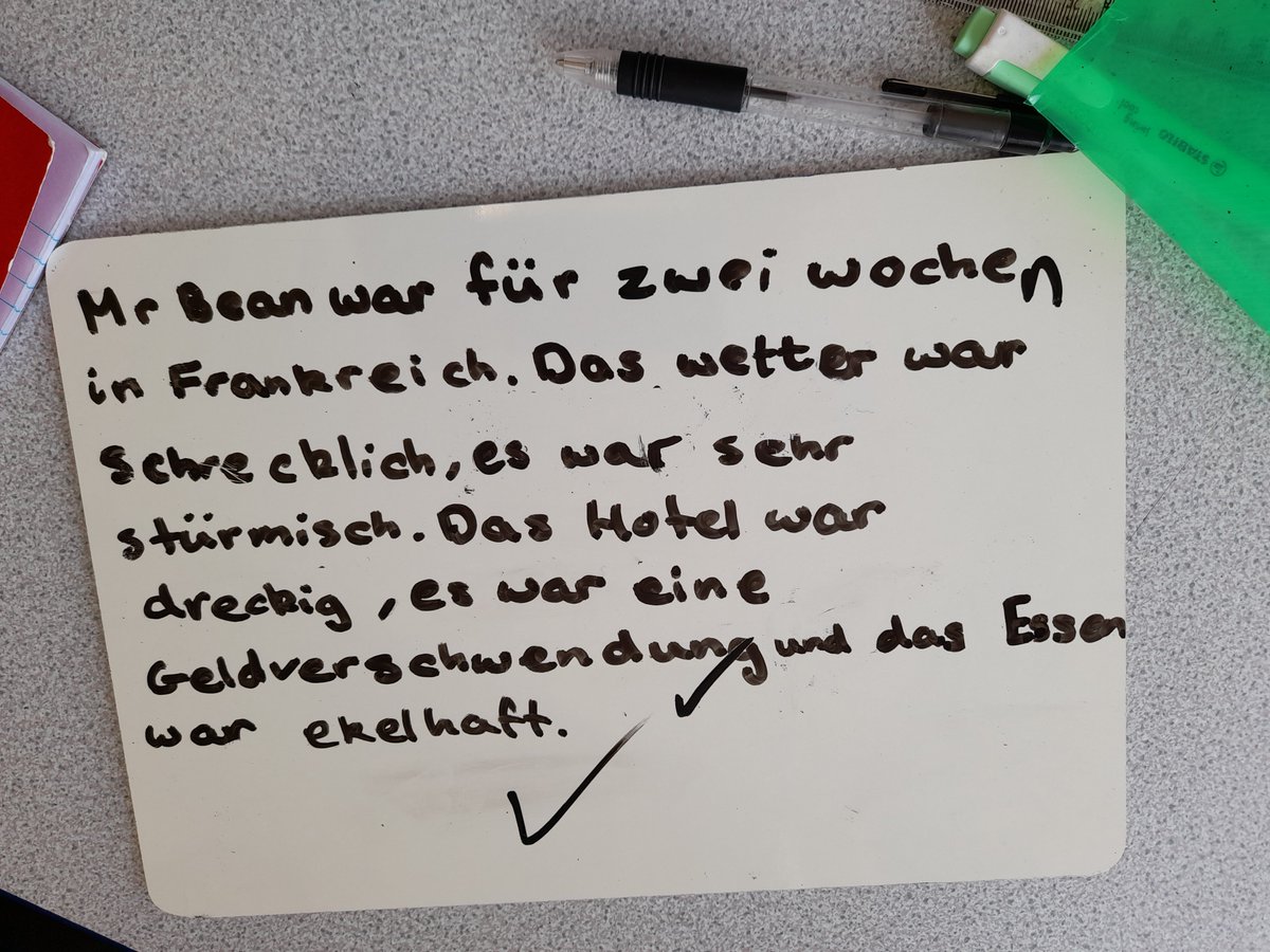 bolhs_mfl's tweet photo. Creative writing from Year 9 German on Mr Bean's holiday using the imperfect tense. Gute Arbeit Klasse 9! 🤩 https://t.co/WfvIsNzcKl
