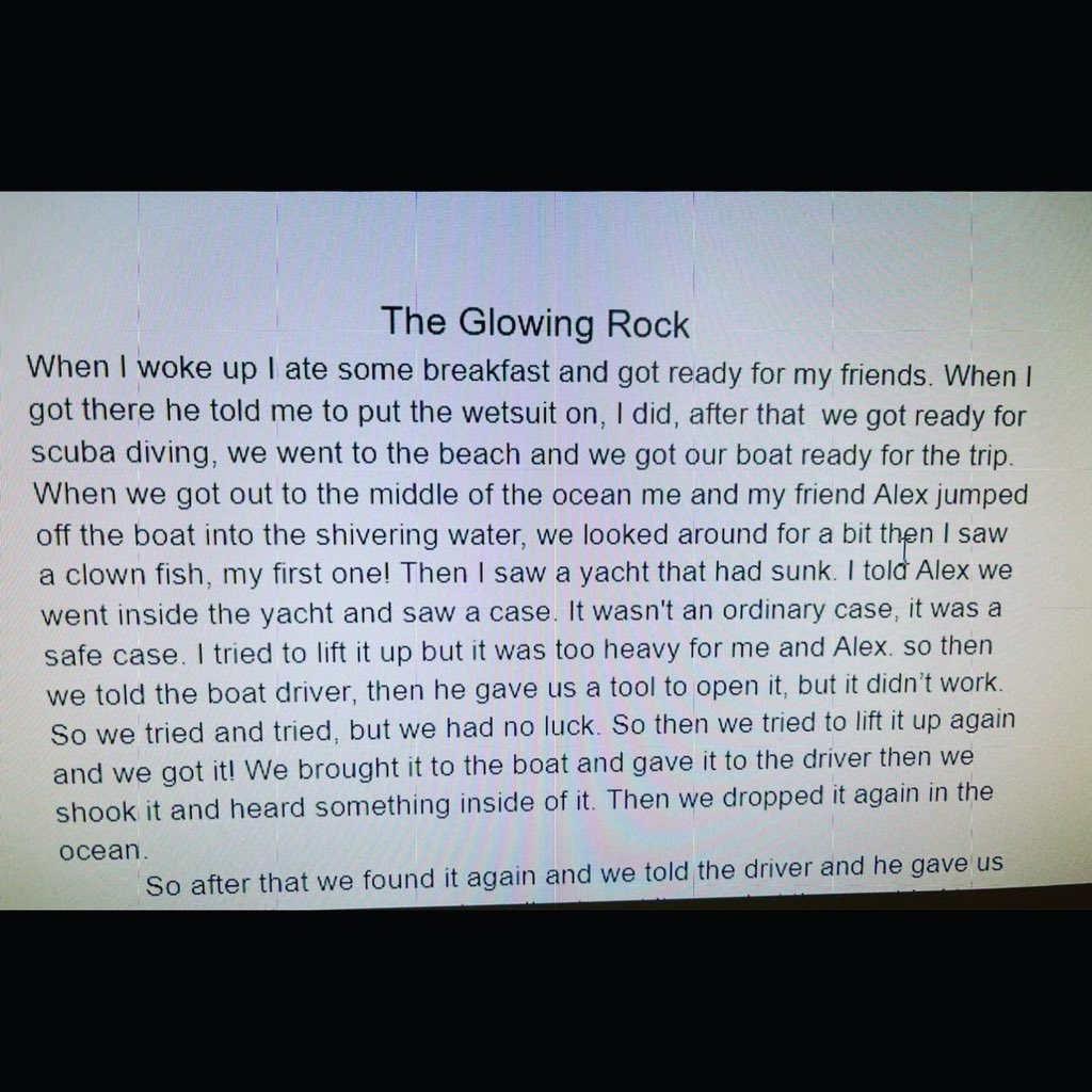 Students were given a prompt about a journey through the ocean and finding a treasure. Students were given two additional articles to pull in reliable facts! Here’s a look 👀 🌊 🐠