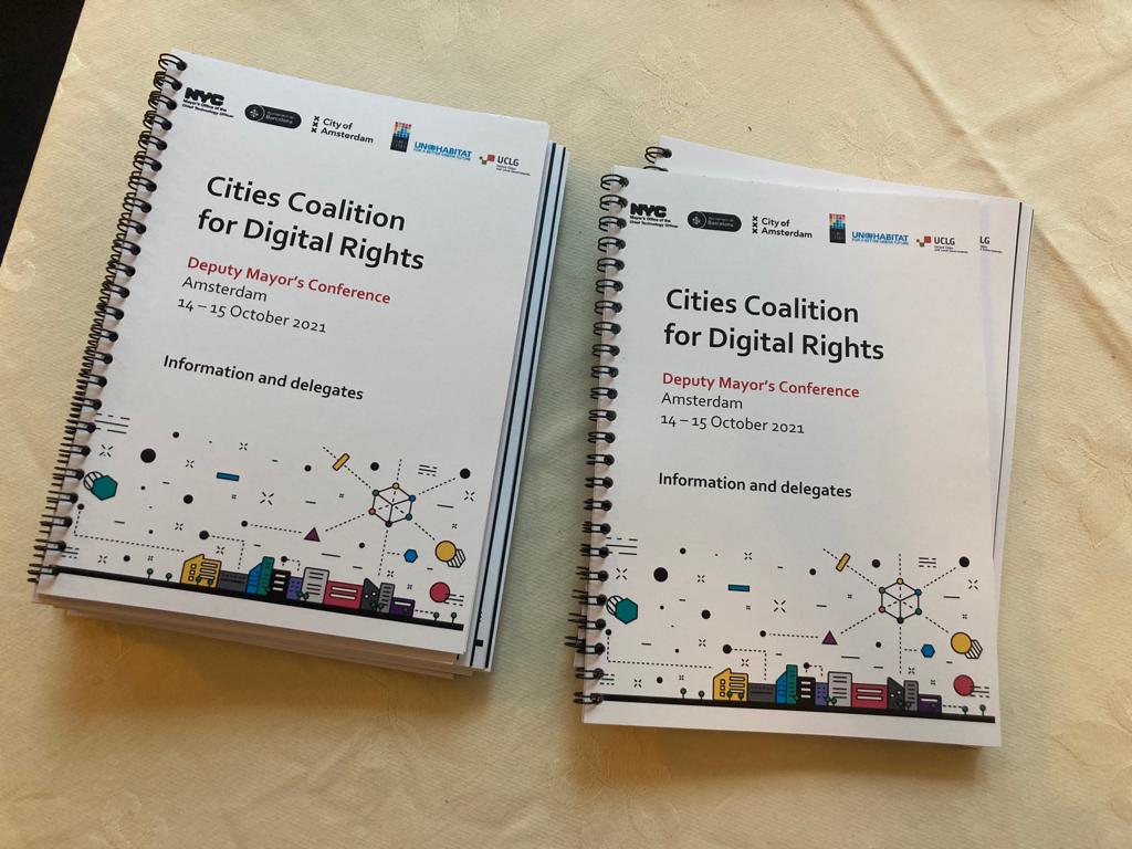 The #CitiesCoalitionforDigitalRights @CitiesDRights  is having its deputy mayor's meeting to ensure the digital rights agenda is strengthened and adapts to changing times. #DigitalRights 🟡🔵