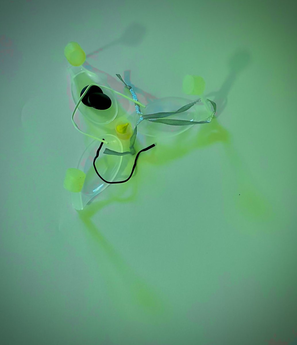 “Still Life” includes: 3 mini folding plastic spoons, packaging ties, plastic ends of vape refills two black buttons from a pair of crocs and a lemon pip! And some filtering on the pics app!!