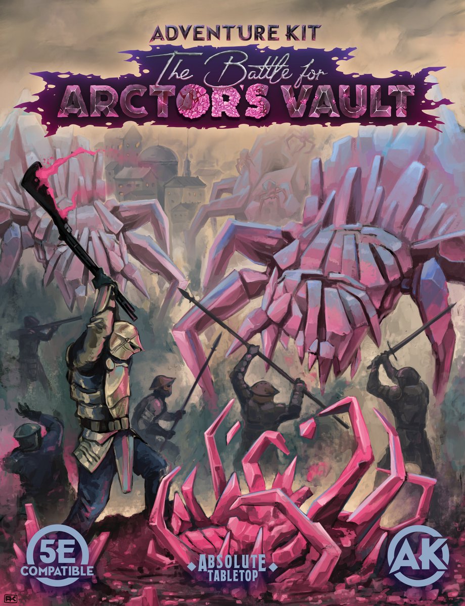 AbTabletop's tweet photo. This is an @OfCaustic appreciation post. This artist is a true master of tone, and his work on the #ArctorsVault cover is sincerely one of the best book covers we've ever seen, biases be damned. If you're reading this, follow him on socials, and HIRE HIM. https://t.co/kU7CClBiq2