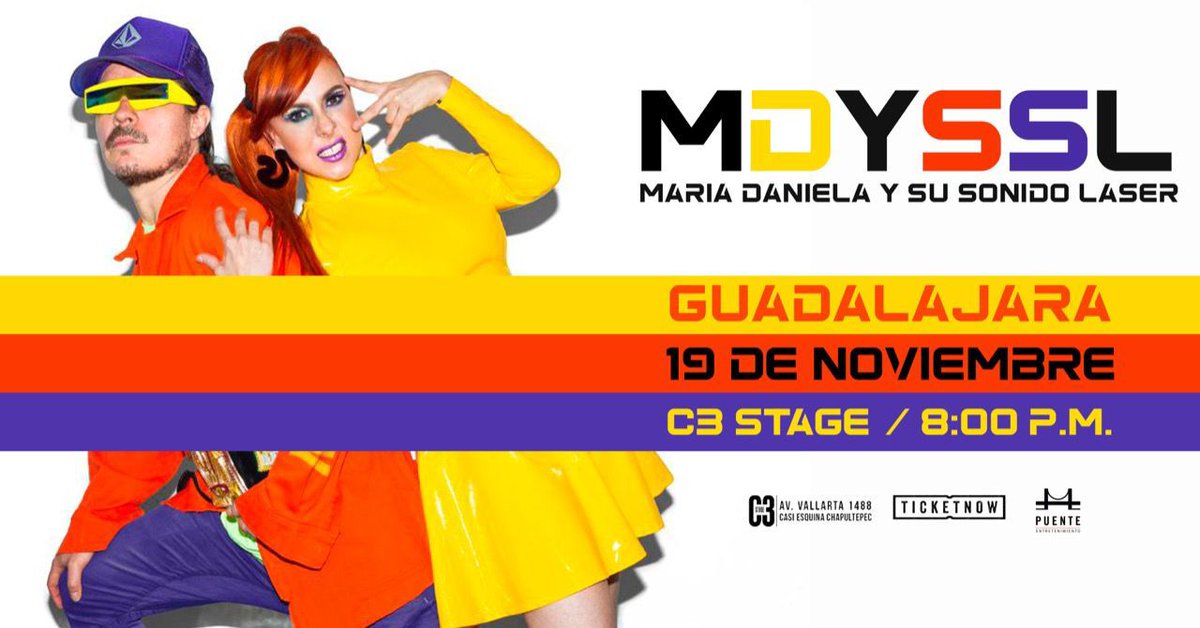 puente_mx's tweet photo. ¿Ya tienes tus boletos? 🔥🎟

¡No te pierdas el show de María Daniela y su Sonido Lasser en #Guadalajara! ⚡️⚡

Nos vemos el 19 de noviembre en C3 Stage 🙌🏻

🎟️👉🏼Accesos disponibles en https://t.co/blTPKVF7dx 

#Puente #Concierto #MariaDaniela https://t.co/eg7ZRhH5ik