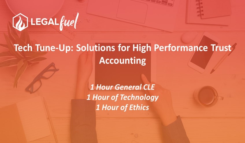 #TrustAccountingThursday #TechTips:
🔥Compliant online banking tools
🔥Use #legalpracticemanagement/#trustaccounting software, not generic accounting tools (hint: @TheFlaBar Member Benefits)
🔥Sync & integrate solutions

👀 Tech Tune-Up CLE for more info: legalfuel.com/tech-tune-up-s…