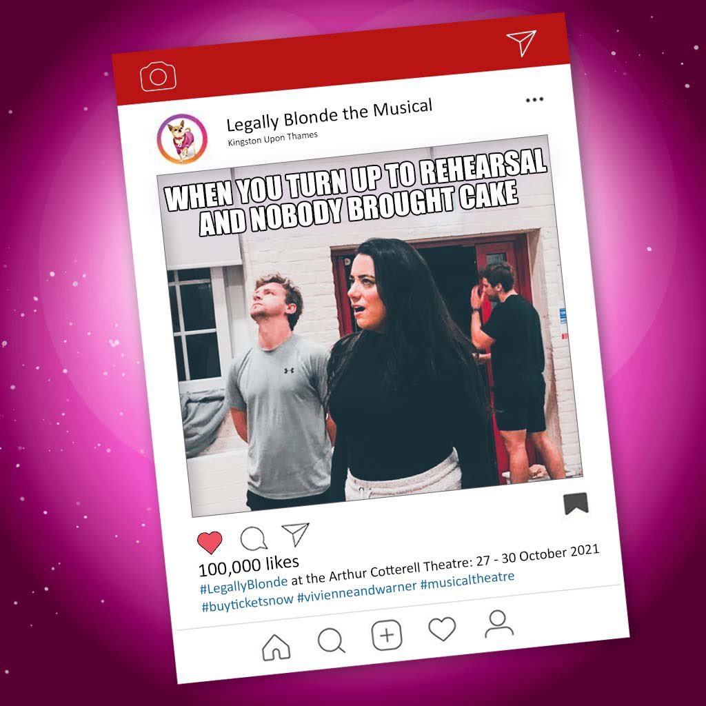 Warner &amp; Vivienne: aiming for SuprMeme Court Justice.

#legallyblondemusical at Arthur Cotterell Theatre, Kingston, 27-30 October. Last remaining tickets for Sat 30th via ticketsource.co.uk/mayhem 

#legallyblonde #kingstonuponthames #musicaltheatre #sellingfast #mayhemtheatre