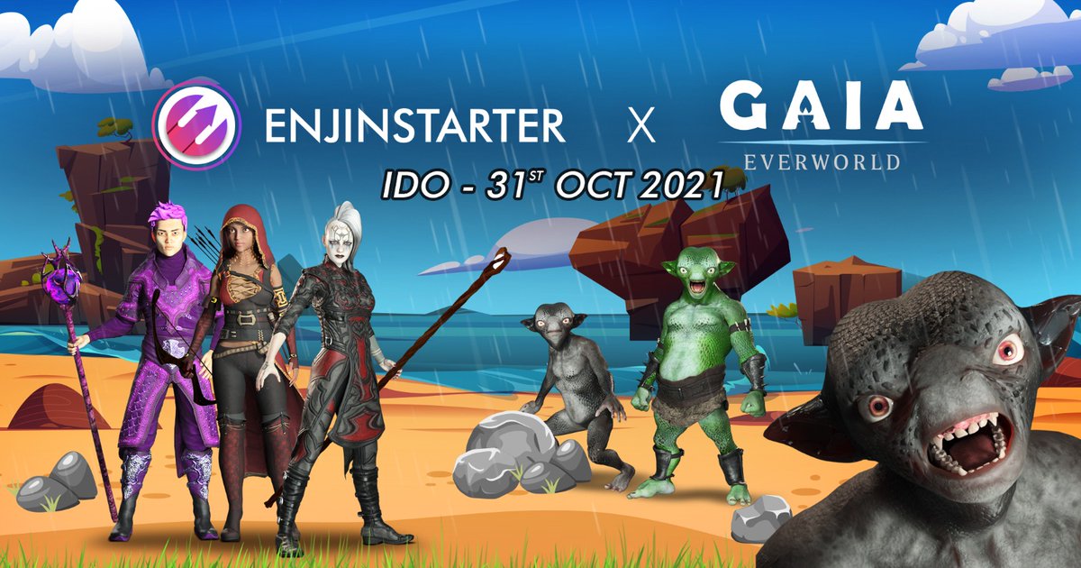 We are proud to announce ENJINSTARTER’s IDO No.2 - Gaia Everworld | 31st Oct 2021 medium.com/enjinstarter/g… 

#enjinstarter #gaiaeverworld #blockchaingame #IDO
