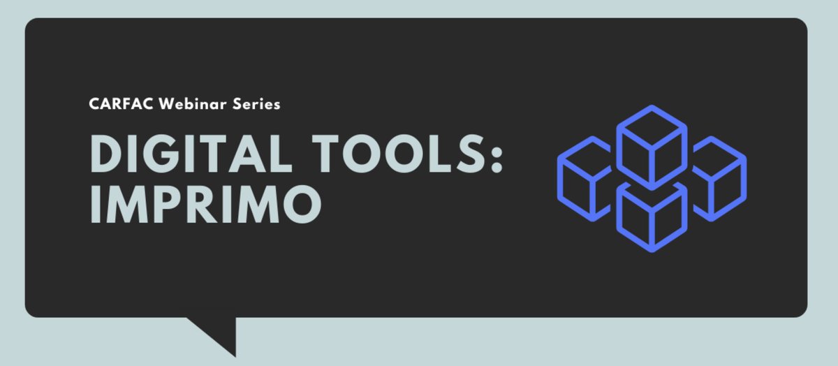 CARFAC National Webinar Series: 
DIGITAL TOOLS FOR ARTISTS: IMPRIMO
Wednesday October 20 at 2 pm EST
REGISTRATION IS REQUIRED: bit.ly/3FOp1Yc

Spend less time managing your career and more time making art!

#carfac #artist #artwork #webinars