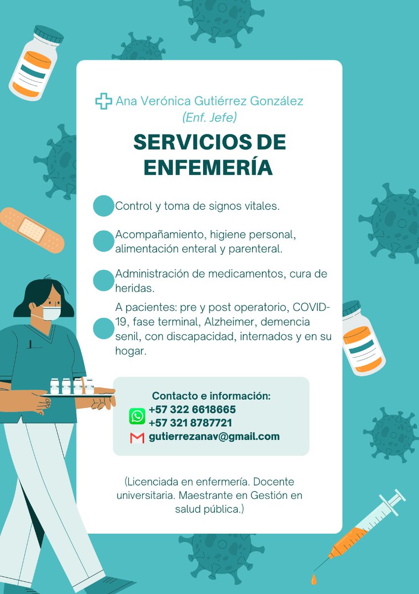 Walle_16's tweet photo. A quien le pueda interesar los servicios de enfermería. Por favor RT @AlcaldiaVpar https://t.co/RYhfBaVwYV