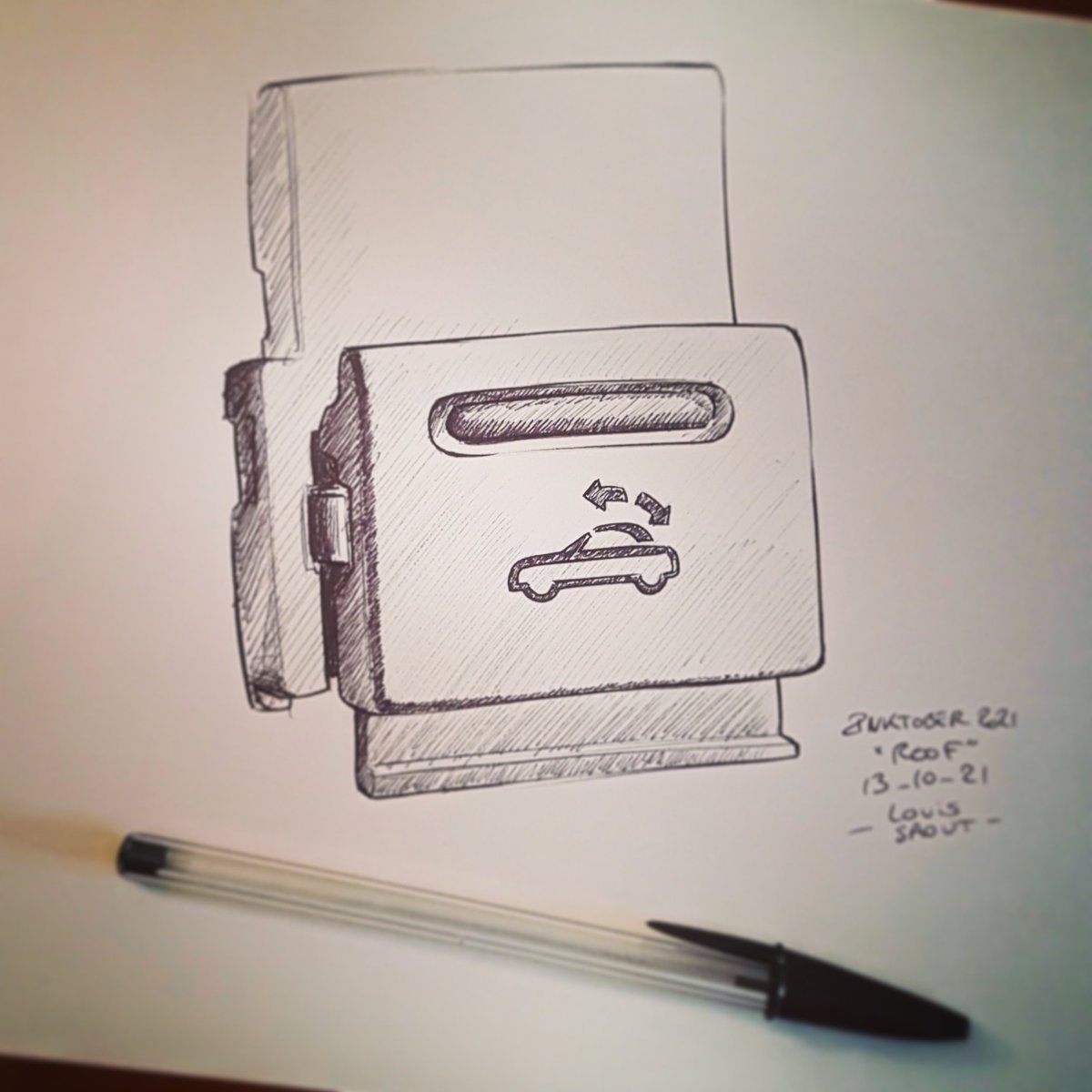 DoctorOpus's tweet photo. Day 13 for #inktober with #Roof and a #Audi #Convertible #Button #Inktober2021 #Biro https://t.co/WIQYcHRq9F