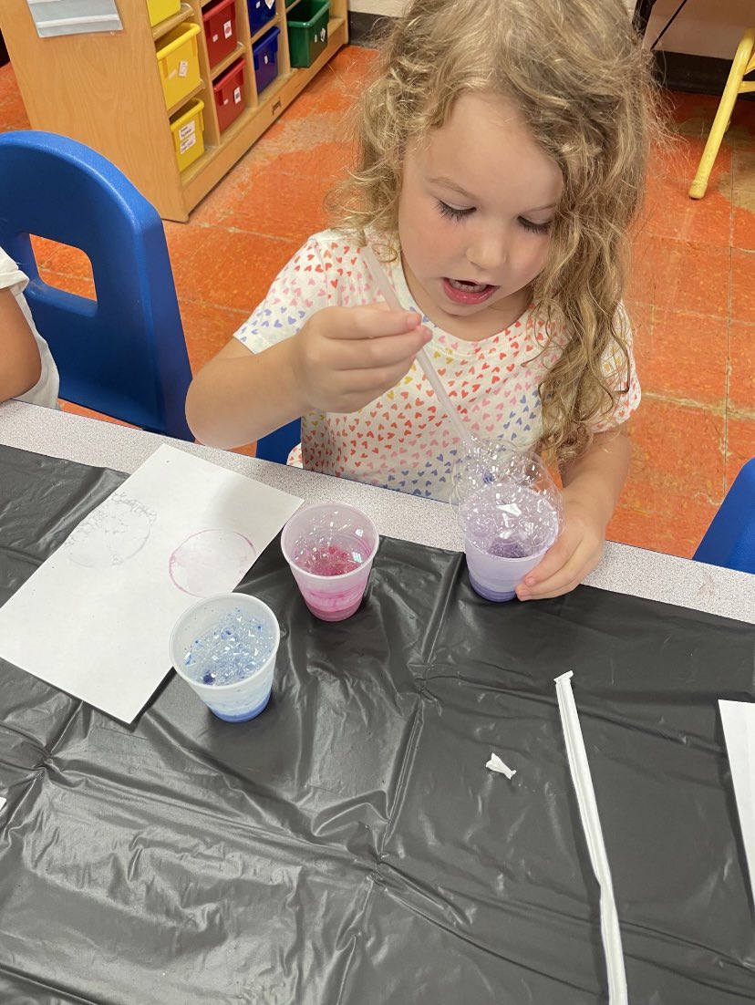 PreK students made bubble art prints. They explored the ratio to paint, water, and soap to get the best bubbles. <a href="/howard_steam/">Howard Elementary STEAM</a> <a href="/cindyswafford5/">cindy swafford</a> <a href="/Thomas_Spears_/">Thomas Spears</a> <a href="/sumnerstem/">@SumnerSTEM @SumnerSTEAM</a>