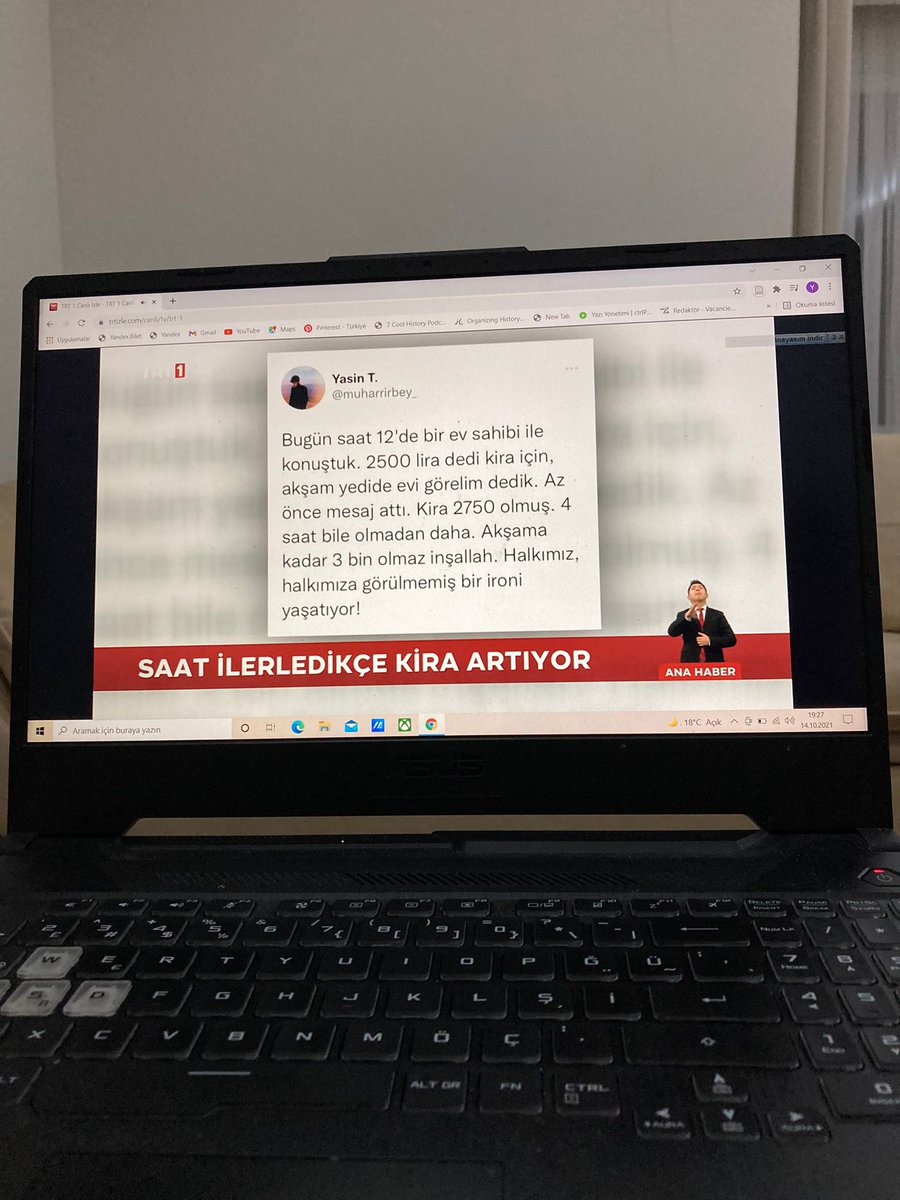 yasindediler's tweet photo. Kira zulmünü twitterdan duyurmakla yetinmedim, TRT'den de gündeme getirdim. Ben mücadele ediyorum ama sizin de ses çıkarmanız gerekiyor değerli halkım :)) https://t.co/k1QpbSDeOV