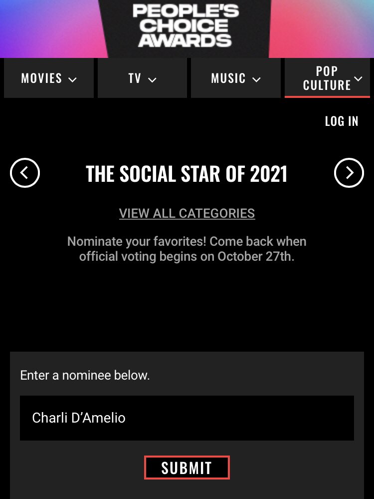 charlidameliobr's tweet photo. INFO | Charli stans, o período para indicações ao People's Choice Awards 2021 (PCAs) termina hoje. Conseguimos indicar a Charli na categoria The Social Star?🚨

Para indicar, basta abrir o link, fazer seu log in e colocar “Charli D’Amelio”! ❤️

🔗: https://t.co/ZORHF7OloB https://t.co/7CpftN0HmX