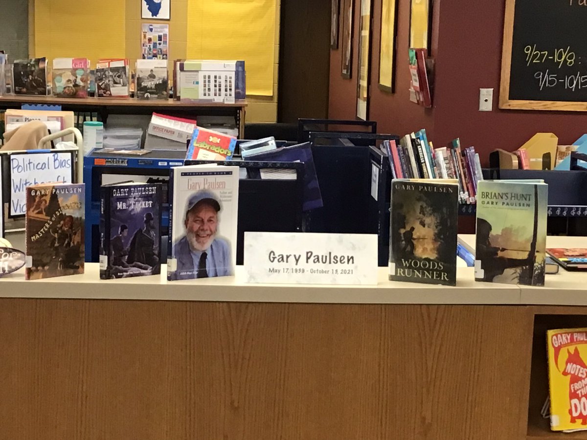Roosevelt honors this young adult literary legend, Gary Paulsen. Our students cherish his stories. @RooseveltLLC #D90RMS #D90Learns