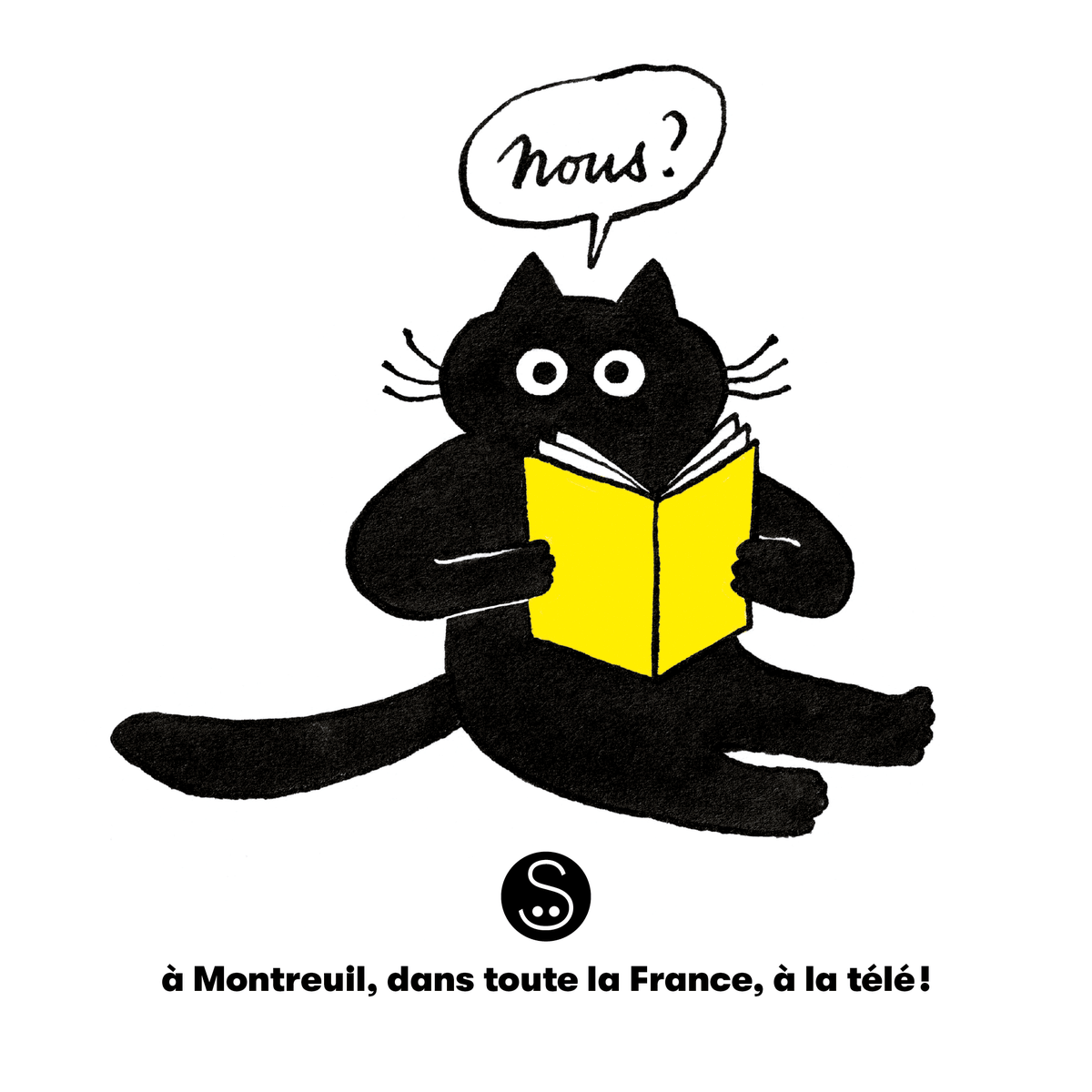 SLPJ93's tweet photo. 🐾 Découvrez l'affiche du Salon !

😸 Ce chat noir, création de Charlotte Chauvin, devient pour 2021 la mascotte du Salon !

🙌 Cette 37e édition viendra interroger la question du NOUS, du collectif, de l'esprit d'équipe, du commun et de notre relation aux autres. #SLPJ21 https://t.co/sNwCxkYbIt