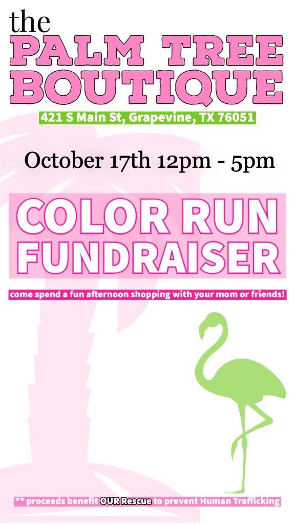 PALM TREE FUNDRAISER!! 🌴🛍
❔: this is a crucial fundraiser to help raise money for the Color Run!! a % of your total will be donated to Our Rescue an organization to combat human trafficking. 
🤍: Make sure to come out and support our fight to prevent Human Trafficking!