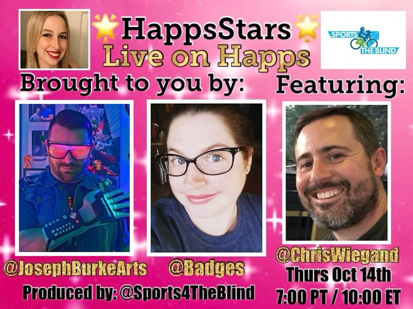 JosephBurkeArts's tweet photo. 🔴 Join me LIVE tonight along with cohost @lrbadger host, 10pm EST, 7pm PST, as we gear up for episode 6 of @HappsStars! We chat with Happs regular @cjwiegand. Visit https://t.co/v9wraAscOY to join the live. #JosephBurkeArts #HappsStars @HappsNews #LiveStreamer #TalentShowcase https://t.co/7vUA57iUUY