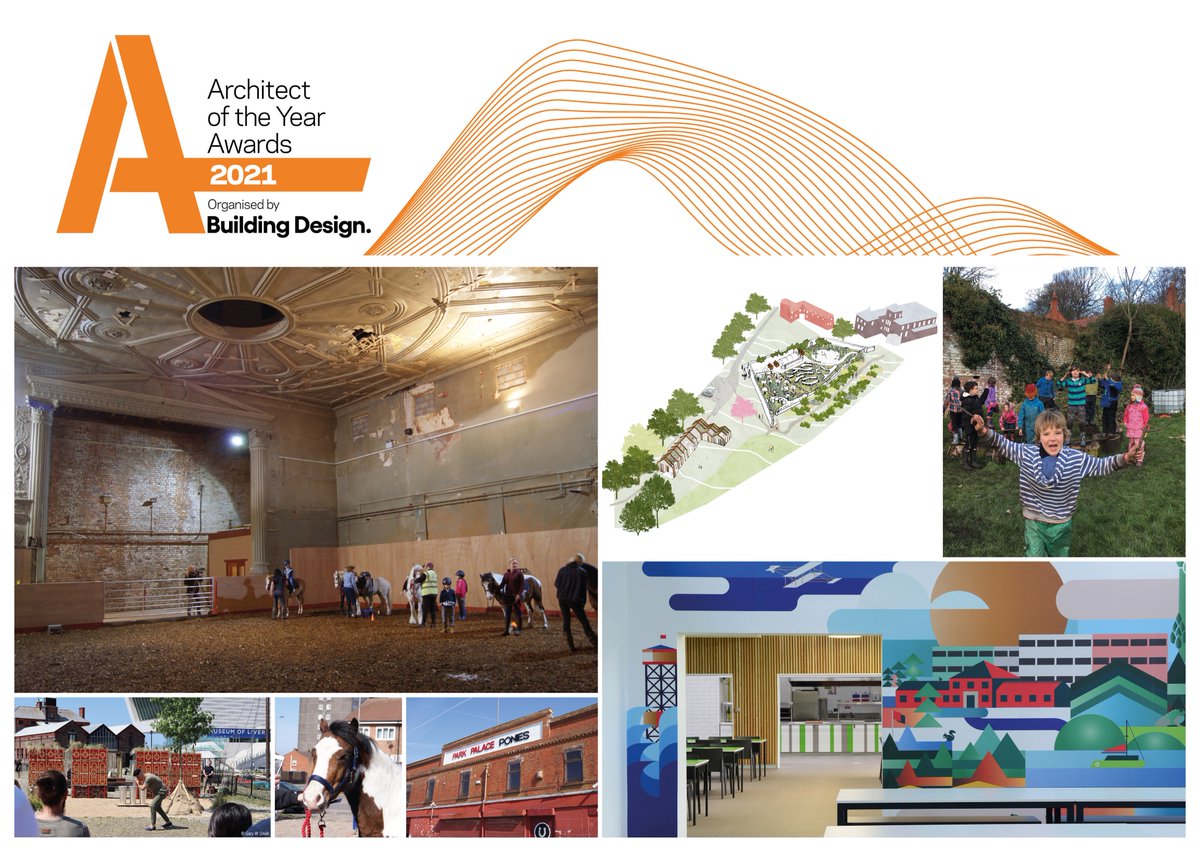 hsahello's tweet photo. Last night at the @BDonline Architect of the Year Awards, we scooped up the Social Impact Award based on our work with @growingsudley, @palaceponies and other community organisations! We were also highly commended for the Architect Employer category! Cheers! #aya2021 #bdawards https://t.co/wcveiEpkuu