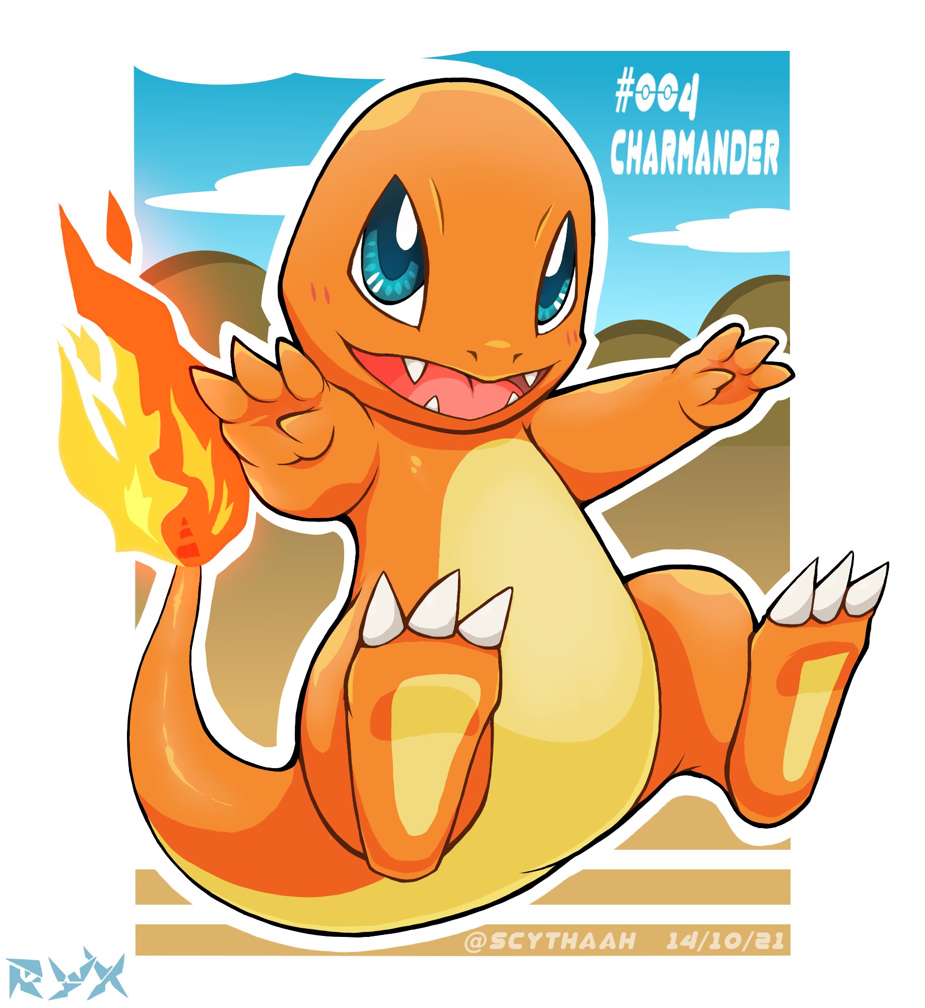 Random Pokémon day 489 Charmander : r/Pokemonart