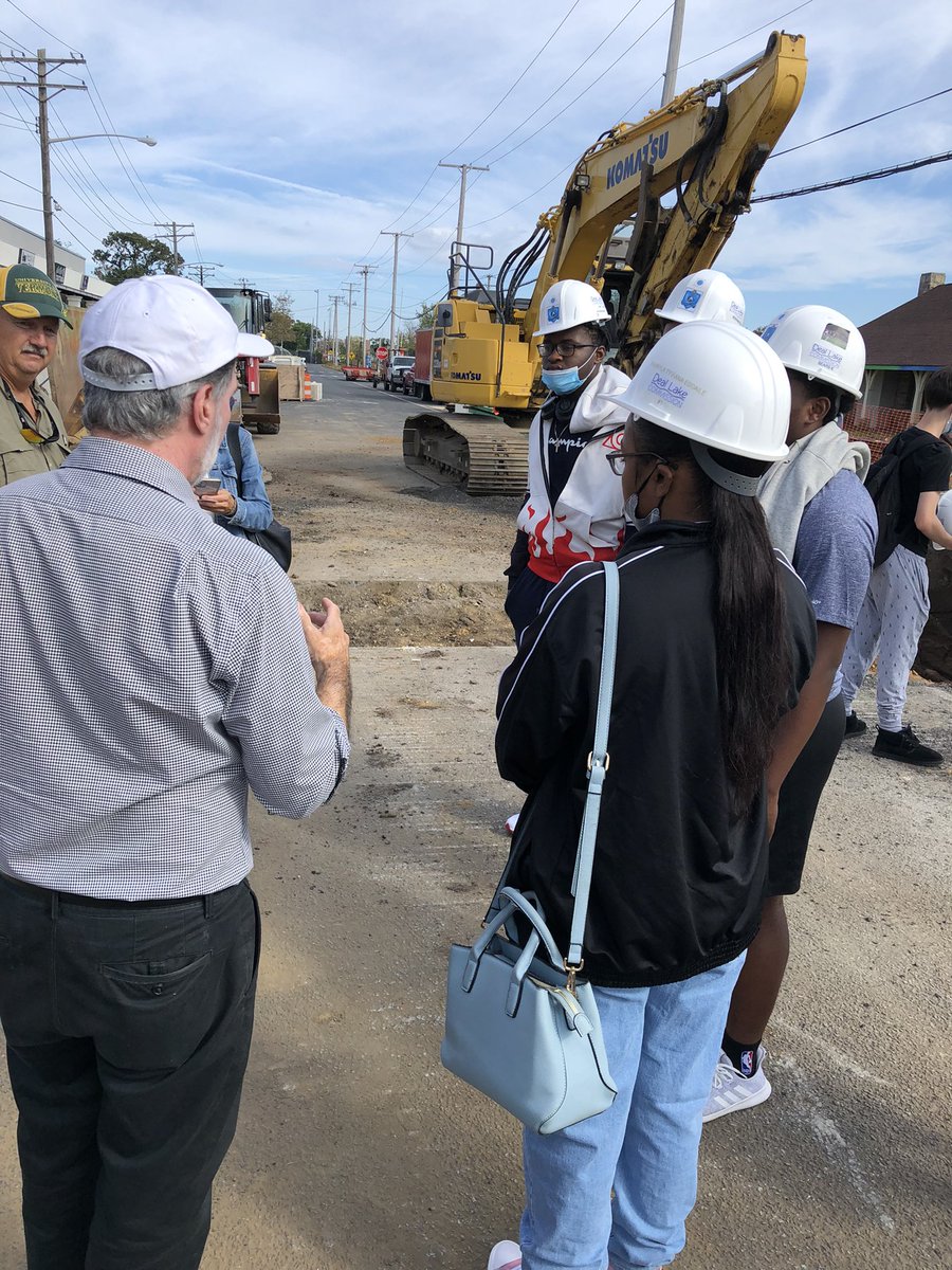 APHS sophomore trip with the Deal Lake Commission explore the Asbury Park Civil Engineering project to improve the water quality in Asbury lakes.  So much interest in several career possibilities— “wheels were turning”. @KroposkyJanice @sunshine1018 <a href="/Asbury_ParkSD/">Asbury Park Schools</a> <a href="/DrRaShawnAdams/">Dr. RaShawn M. Adams</a>
