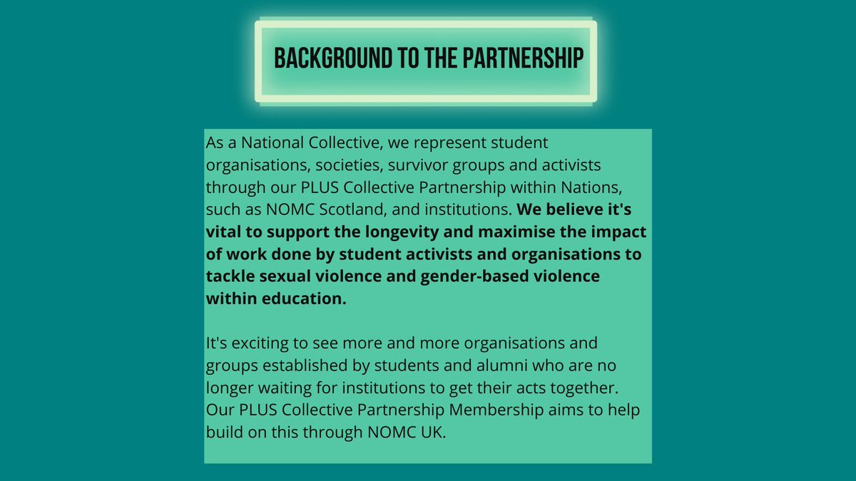 NotOnMyCampusUK's tweet image. We’re launching our PLUS (Protecting Learners in Universities and Schools) Collective Partnership. This has been developed in joint collaboration with student organisations, officers and societies in helping to create a national network for us to connect and work together.