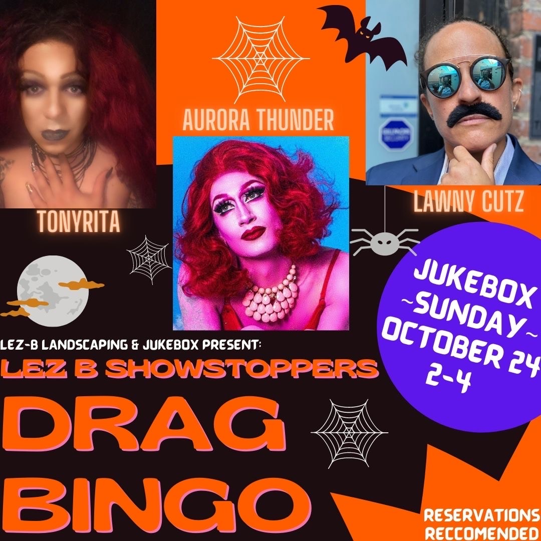 DRAG BINGO 10/24 👠 Our friends <a href="/Lezblandscaping/">LezBLandscaping</a>, Aurora Thunder and of course Tonyrita return Sunday 10/24 from 2-4pm. Bingo for two hours intermixed with FABULOUS performances. Complete details via event link fb.me/e/14WmV1KD4 #drag #dragbingo #thisiscle #bingo