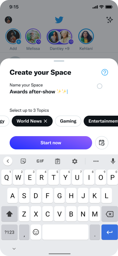 XSpaces's tweet photo. what are you talking about in Spaces 🤔
Topics Tagging in English is rolling out to everyone! tag up to three Topics to make your Spaces easier to find https://t.co/i6ZmZ7MPio