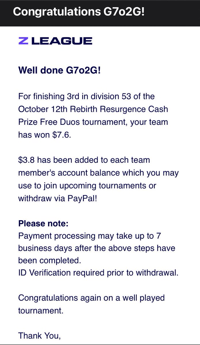 NotTheseGuys84's tweet photo. 🤩💰 Hey it ain’t much but I’ll take it @ZLeaguegg 💰🤩 #PlayStation4 #CallOfDuty #CallOfDutyPlayer #Cod #NotTheseGuy84 #Streamer #BattleRoyale #Gamer #Twitch #ContentCreator #CallOfDutyWarZone #Gamer #TwitchStreamer #CodMobile #CallOfDutyMW #PS4 #GamerClips #Pc #TwitchAffiliate https://t.co/emZwcEno8w