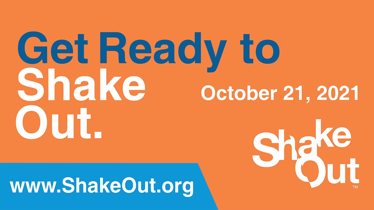 Earthquakes can happen anywhere and without notice. Know what to do and be prepared to protect yourself!

📝 Register for this year's Great <a href="/ShakeOut/">ShakeOut</a> on Oct. 21 and pactice #DropCoverHoldOn with people across the country.

Sign up: shakeout.org