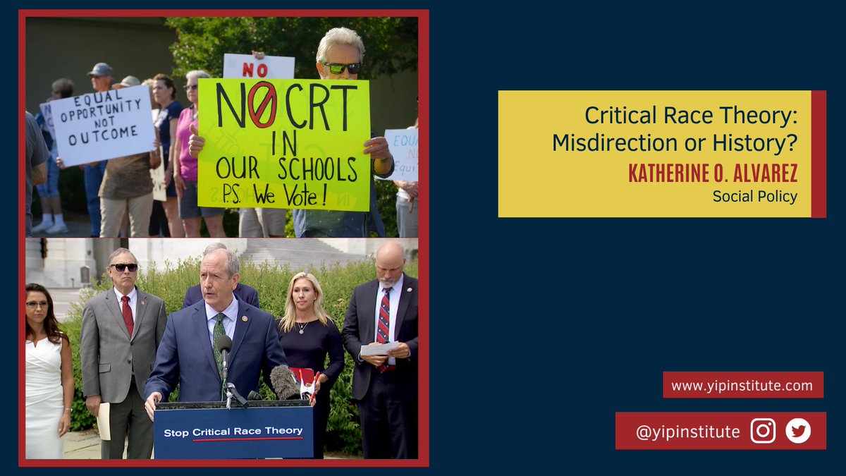Though CRT is unlikely to be taught in K-12 education, a more pressing issue is the possible unconstitutionality of anti-CRT legislation. Teachers fear that this may cause them to censor racially conscious facets of lessons to avoid complaints.

Read more: yipinstitute.com/articles/criti…