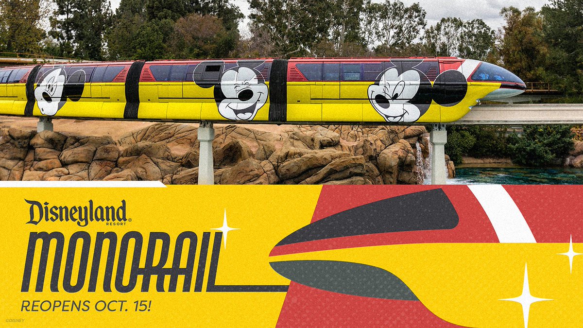 DisneyParks's tweet image. Honk, Honk! The @Disneyland Monorail officially resumes daily operation, starting tomorrow! bit.ly/3FIQlXI