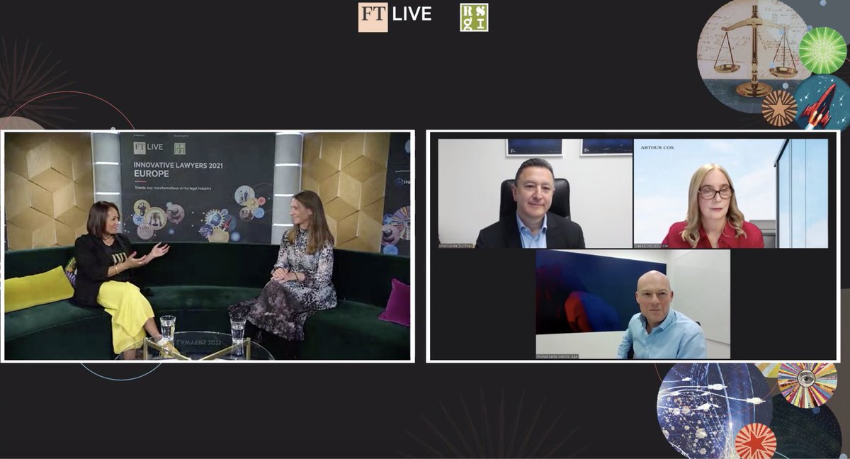Legal leaders from @ArthurCoxLaw  <a href="/CogniaLaw/">CogniaLaw</a> <a href="/Deloitte/">Deloitte</a> and <a href="/DLA_Piper/">DLA Piper</a> discussing legal services transformation with <a href="/ReenaSenGupta/">Reena SenGupta</a> #FTinnovativelawyers