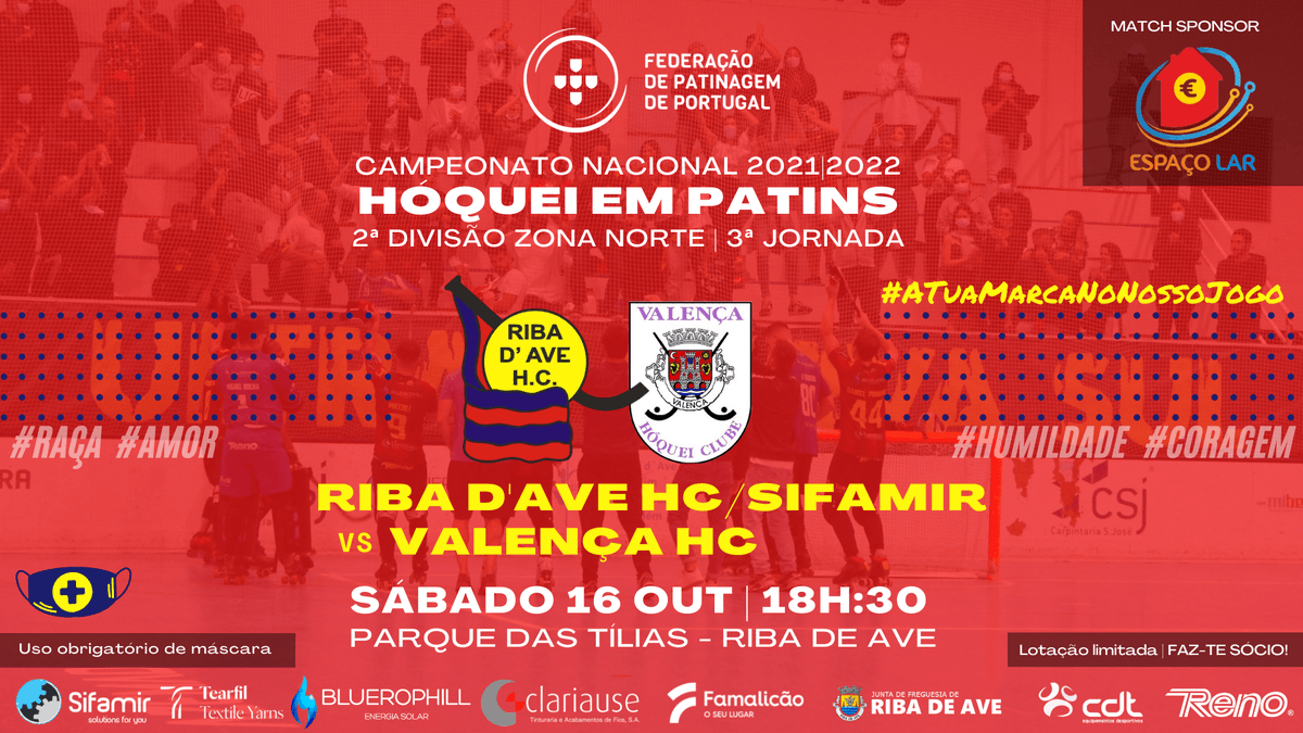 RibadAveHC's tweet photo. Sábado voltamos à nossa "alegre casinha"! Contamos com o vosso apoio para mais um jogo do Campeonato! Este jogo tem como match sponsor: o Espaço Lar. Obrigado! ❤ Visita este espaço no Centro Comercial Avenida em Riba de Ave. Força #RAHC!! https://t.co/W2kGseBc2M