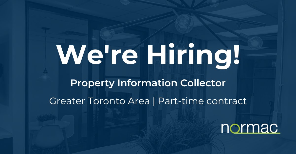 NormacOfficial's tweet photo. Do you have a talent for detail, accuracy and insurance appraisals, and live in the Greater Toronto Area? You could be our next perfect fit! Apply today for our Property Information Collector part-time contractor position today! https://t.co/Qza1uvkbu6 https://t.co/cydzbSiI7q