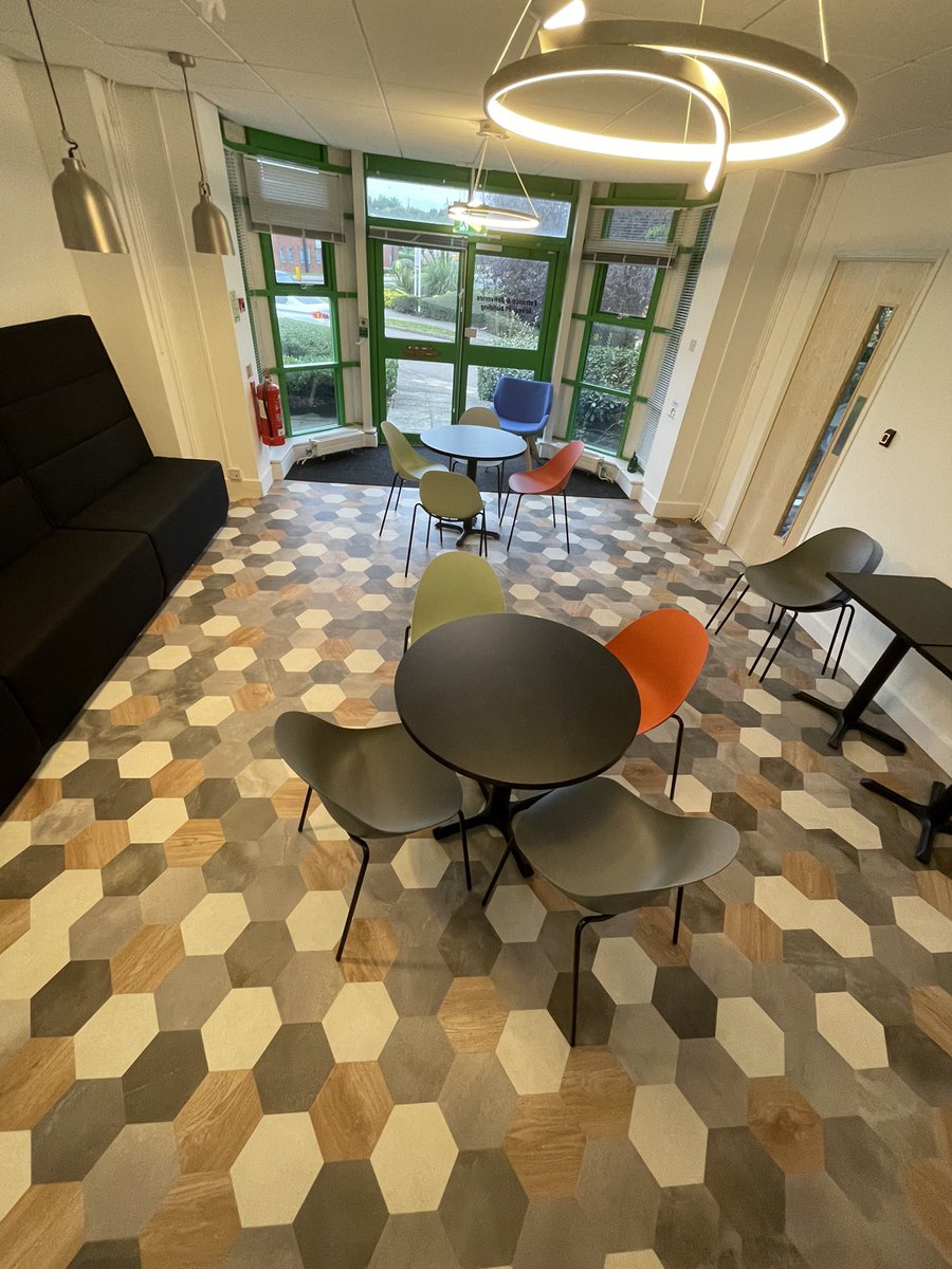 M2Flooring's tweet image. IVC instal. Moduleo hexagon tiles