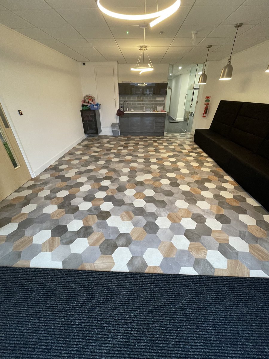 M2Flooring's tweet image. IVC instal. Moduleo hexagon tiles