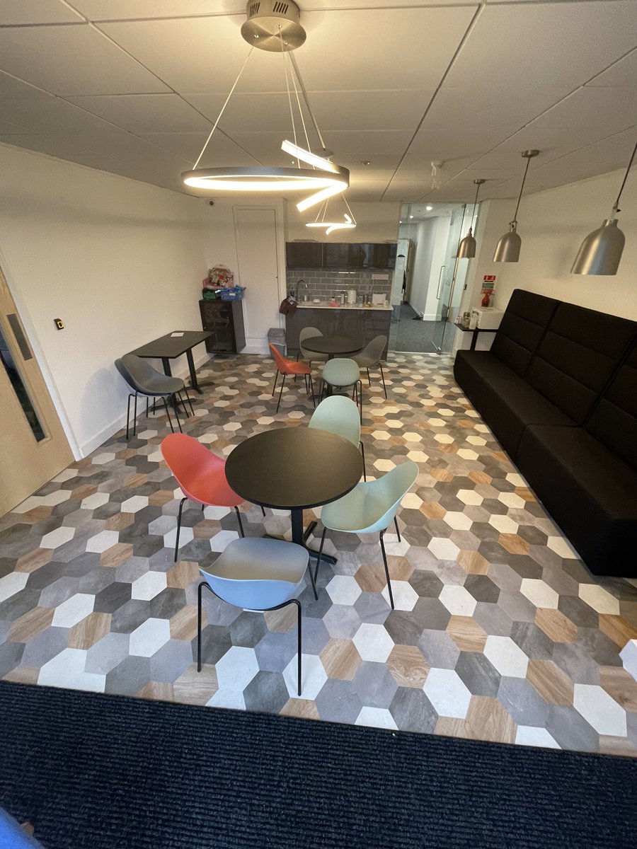 M2Flooring's tweet image. IVC instal. Moduleo hexagon tiles