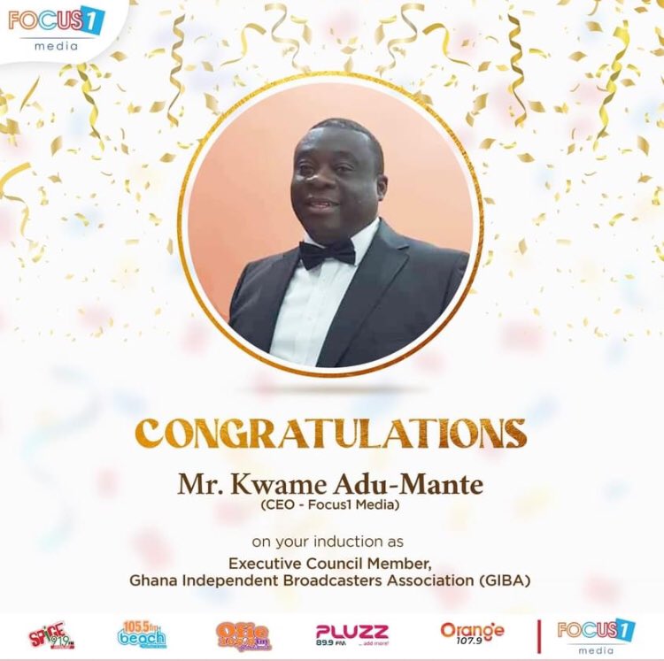 Beachfm1055's tweet photo. Congratulations 🎉🎊to our CEO, Mr @KwameAdumante1 founder of #Focus1 group https://t.co/Vnfsn9PSus