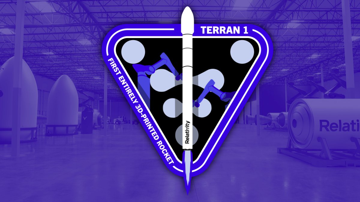 codywlsmith's tweet photo. Made this little vehicle patch today for the Terran 1! Super excited to see @relativityspace and @thetimellis get these bad boys off the ground and into the skies! #relativityspace #design #patch #missionpatch #vehiclepatch #terran1 #3Dprinting https://t.co/6e2GK4JQfJ