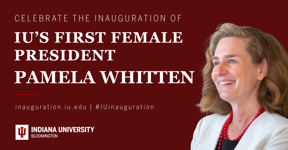 Only 3 weeks remain until the inauguration of Pamela Whitten -- the first female president of Indiana University.

Join us as we celebrate this significant milestone in the university's history. #IUinauguration

RSVP here: inauguration.iu.edu