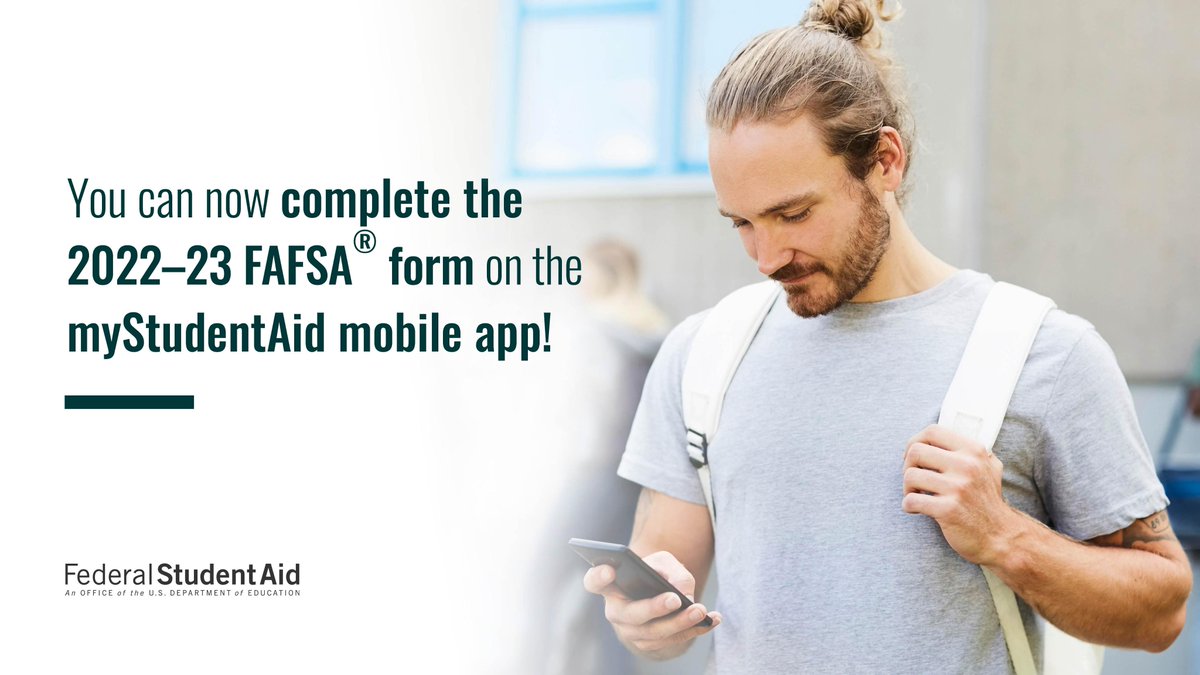 Don’t have access to a computer? Download the myStudentAid mobile app and complete the FAFSA® form today: go.usa.gov/xMGBW
