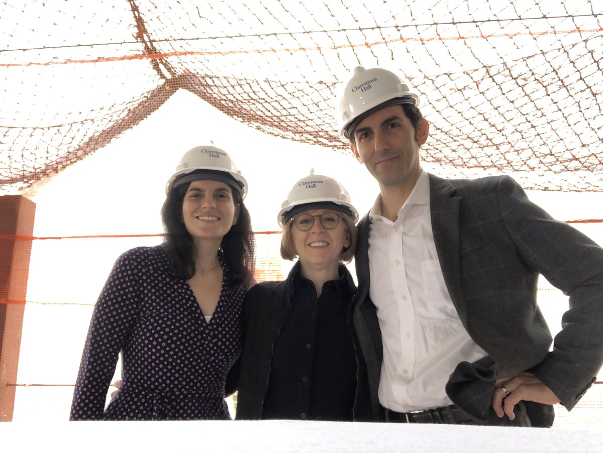 StroockRE's tweet photo. #RealEstate attorneys @kscanna, @jbeb10 and Elizabeth Akerman attended a “Topping Out” ceremony at 100 Claremont Avenue in #NewYorkCity yesterday morning. #Stroock advised the JV developers, managed by @Lendlease &amp; L&amp;M Development Partners, for over 5 years. https://t.co/nmUwU7oGG6