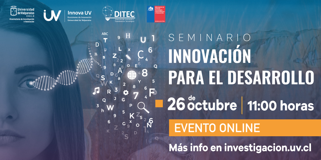 ¡I M P E R D I B LE 💥! Participa en el I Seminario de Innovación para el Desarrollo organizado por #InnovaUV 🚀 de la <a href="/uvalpochile/">Universidad de Valparaíso</a> y súmate a la conversación junto a importantes invitad@s 🗣️
Martes 26 de octubre 11 horas 🎥   
Inscríbete en forms.gle/g3aectspX8L6qE…