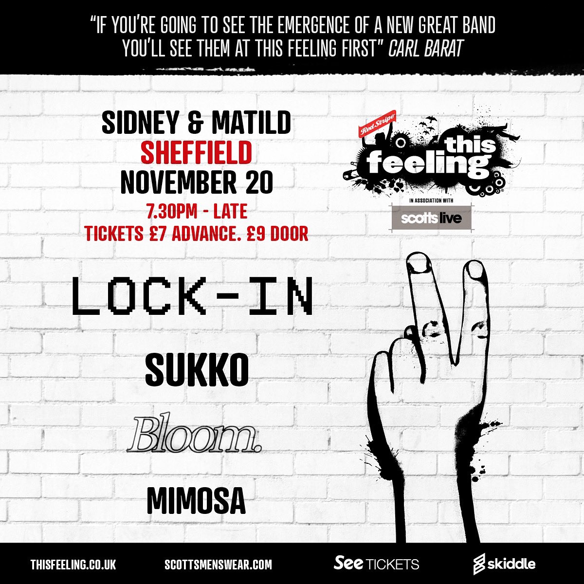 BLOOM_sheffield's tweet photo. *ANNOUNCEMENT*
On the 20th of November we are doing at gig @sidneymatilda where we will be supporting @Lockin_Band with @This_Feeling Buy tickets with the link in the bio. See you there. 

@scottsmenswear @redstripeuk https://t.co/GGMtl3hEi7