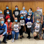 OSSTFtoronto's tweet photo. Protests like these are happening all across the city. Here, the staff at SATEC know that Hybrid Learning Hurts kids and is unsustainable. It needs to end now. #nohybrid #hybridhurtskids https://t.co/dzEjJtVV6M