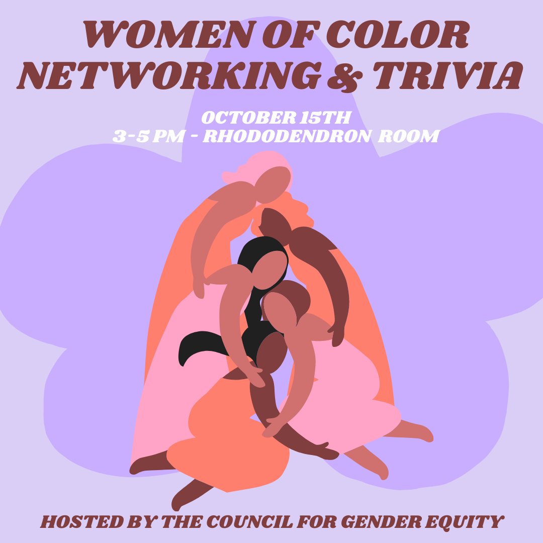 In celebration of WVU Diversity Week 2021, please join the Women of Color Committee of the WVU Council for Gender Equity for a Women of Color Trivia Event!

Please direct any questions you may have to nicole.lauffer@mail.wvu.edu.